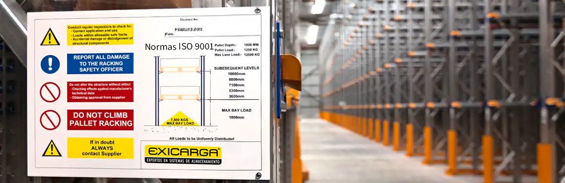 Normas para el almacenamiento en estanterías