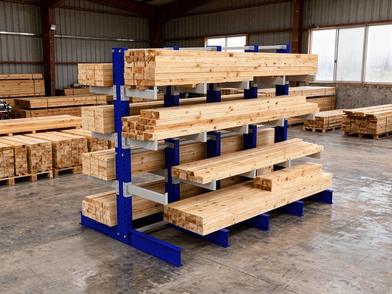 Estantería cantiléver para distribuidoras de madera