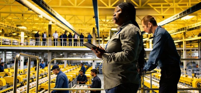 Mezzanine en planta de manufactura