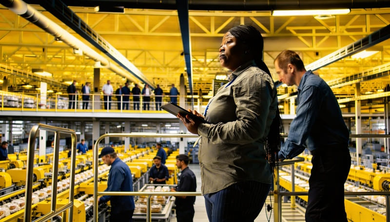 Mezzanine en planta de manufactura